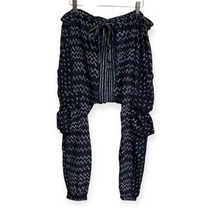 Ulla Johnson 100% Silk Printed Harem Cargo Pants Joggers